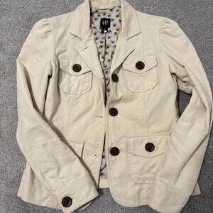 Gap Women's Cream and Tan Jacket